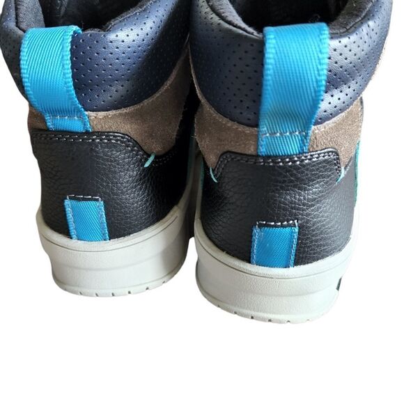 Steve Madden Green and Blue Suede and Leather Hightop Sneakers - Picture 4 of 6